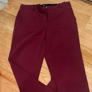 Theory Deep Red Women's Trousers